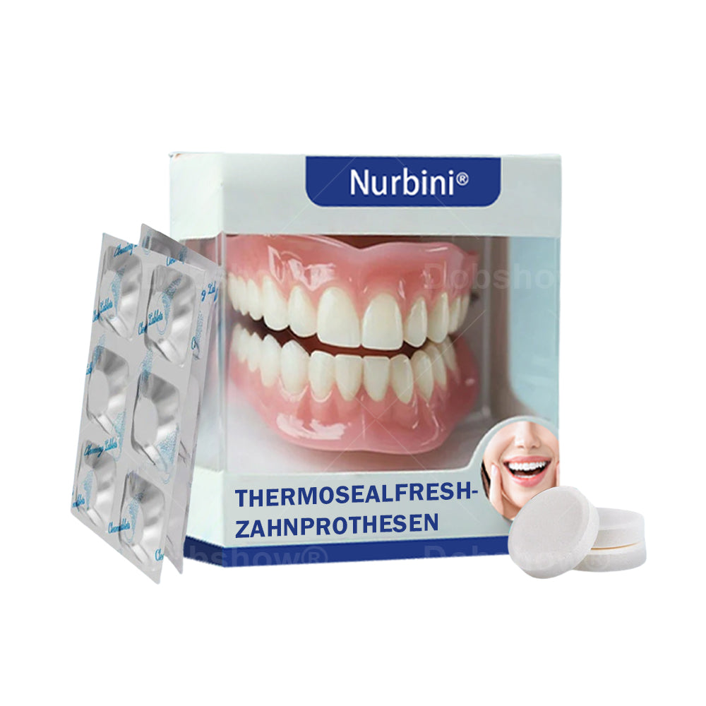 Nurbini® ThermoSeal Fresh Zahnprothesen- - ✅ Klinisch erwiesen, um Prothesenrutschen und -beschwerden vollständig zu lösen!