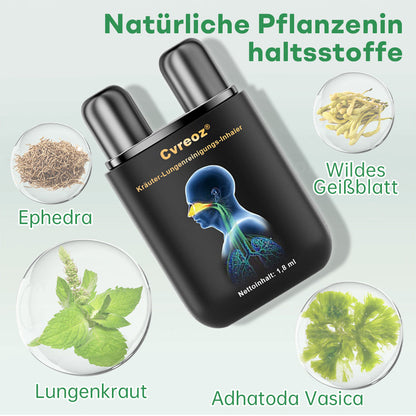 ✅Offizielles Geschäft|Cvreoz® Kräuter-Lungenreinigung Inhalieren(🫁Husten, Keuchen, Kurzatmigkeit, Auswurf, verstopfte Nase, Bronchitis, Bronchitis, Allergiesymptome, Lungenbeschwerden