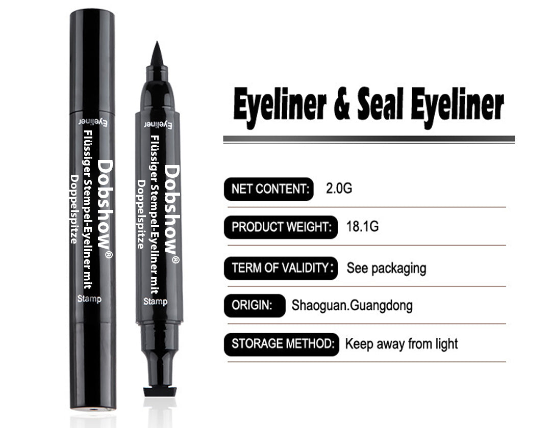 Dobshow® Flüssiger Stempel-Eyeliner mit Doppelspitze