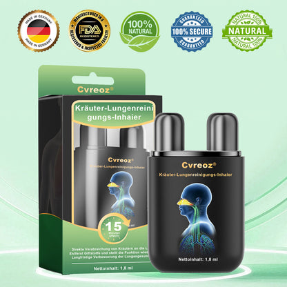 ✅Offizielles Geschäft|Cvreoz® Kräuter-Lungenreinigung Inhalieren(🫁Husten, Keuchen, Kurzatmigkeit, Auswurf, verstopfte Nase, Bronchitis, Bronchitis, Allergiesymptome, Lungenbeschwerden