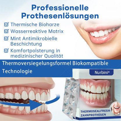 Nurbini® ThermoSeal Fresh Zahnprothesen- - ✅ Klinisch erwiesen, um Prothesenrutschen und -beschwerden vollständig zu lösen!